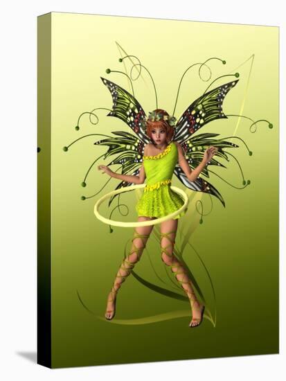 Green Butterfly Fae-Atelier Sommerland-Stretched Canvas