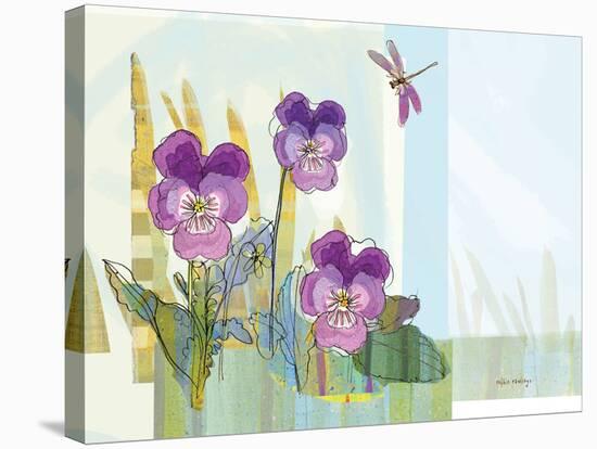 Green Earth Pansie 13-Robbin Rawlings-Stretched Canvas