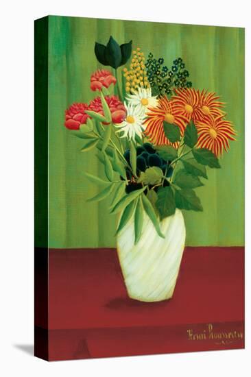 Green Flowers-Henri Rousseau-Stretched Canvas