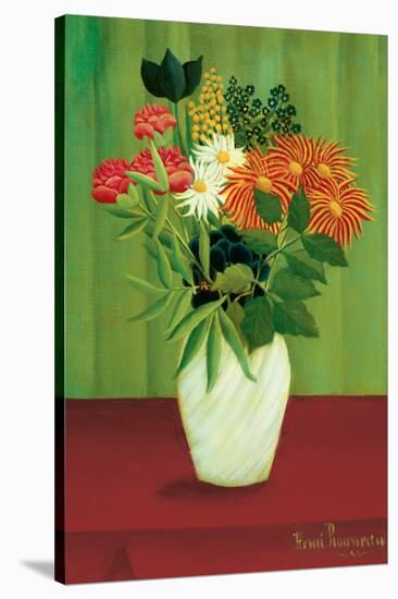 Green Flowers-Henri Rousseau-Stretched Canvas