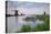 Green Grass Frames the Windmills Reflected in the Canal at Dawn, Netherlands-Roberto Moiola-Premier Image Canvas