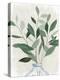 Green Leaves Vase I-Aria K-Stretched Canvas