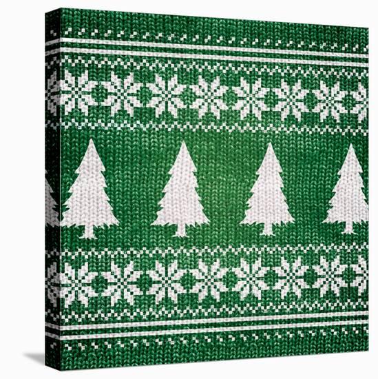 Green Nordic Sweater II-Artique Studio-Stretched Canvas