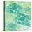 Green Ocean Teal School of Fish-Bee Sturgis-Stretched Canvas