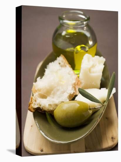 Green Olive, White Bread, Parmesan and Olive Oil-null-Premier Image Canvas