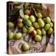 Green Olives on Burlap-George Seper-Premier Image Canvas