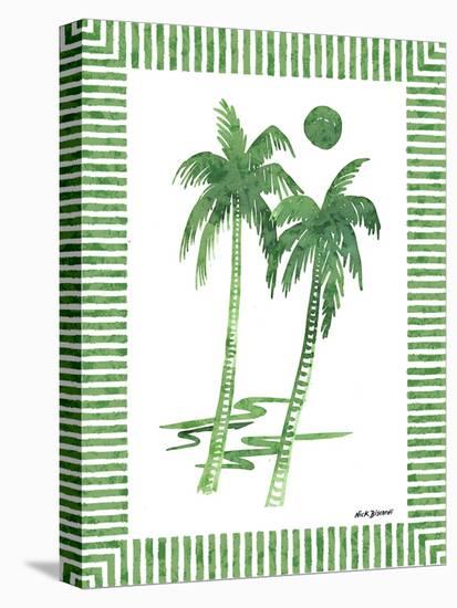 Green Palms I-Nicholas Biscardi-Stretched Canvas