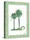 Green Palms IV-Nicholas Biscardi-Stretched Canvas