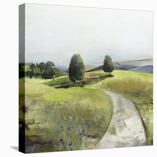 Green Pastoral Landscape-Allison Pearce-Stretched Canvas