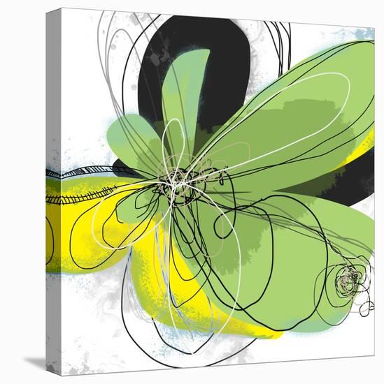 Green Pop Petals 1-Jan Weiss-Stretched Canvas
