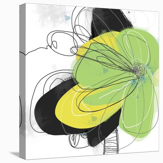 Green Pop Petals 2-Jan Weiss-Stretched Canvas