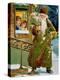 Green-Robed Santa Claus, German Card, C.1900-null-Premier Image Canvas