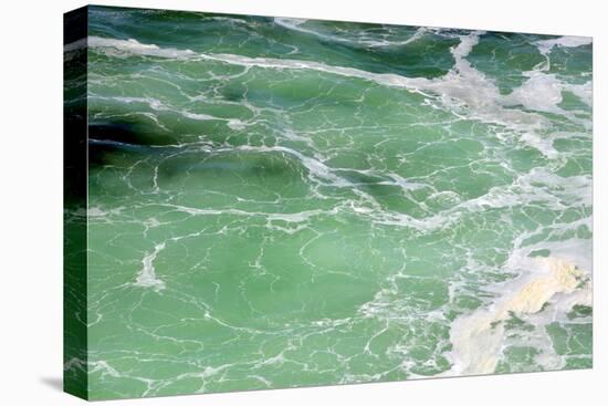 Green Sea with Waves and Foam-meunierd-Premier Image Canvas