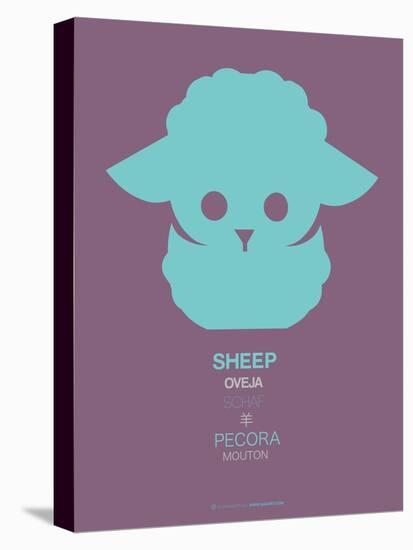 Green Sheep Multilingual Poster-NaxArt-Stretched Canvas