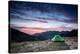 Green Tent With Dramatic Landscape During Sunset In Big Cottonwood Canyon, Utah-Lindsay Daniels-Premier Image Canvas