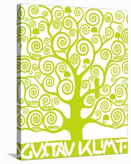 Green Tree of Life-Gustav Klimt-Stretched Canvas
