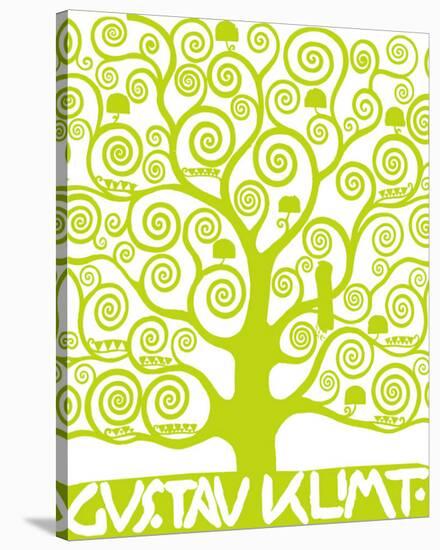 Green Tree of Life-Gustav Klimt-Stretched Canvas