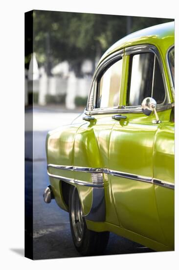 Green Vintage American Car Parked on a Street in Havana Centro-Lee Frost-Premier Image Canvas