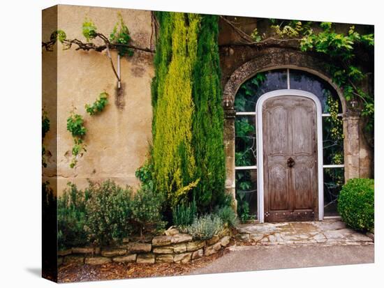 Greenery Surrounding Wooden Door, Provence, France-Tom Haseltine-Premier Image Canvas