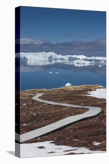 Greenland, Disko Bay, Ilulissat, Sermermiut Ruins Hike, Hiking Walkway-Walter Bibikow-Premier Image Canvas