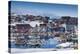 Greenland, Disko Bay, Ilulissat, Town Harbor, Elevated View-Walter Bibikow-Premier Image Canvas