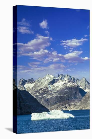 Greenland, Prinz Christian Sund fjord, Kujalleq, Iceberg and mountains-Miva Stock-Premier Image Canvas