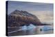 Greenland. Scoresby Sund. Icebergs and deeply eroded mountains.-Inger Hogstrom-Premier Image Canvas