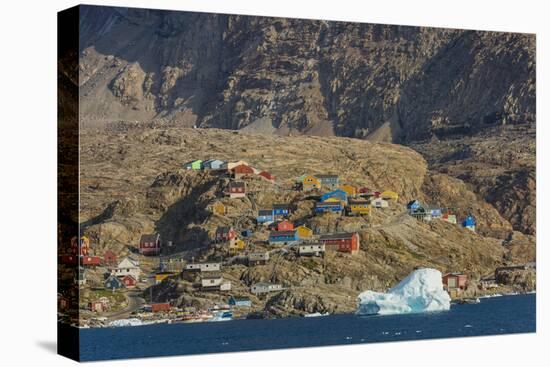 Greenland. Uummannaq. Colorful houses dot the rocky landscape.-Inger Hogstrom-Premier Image Canvas