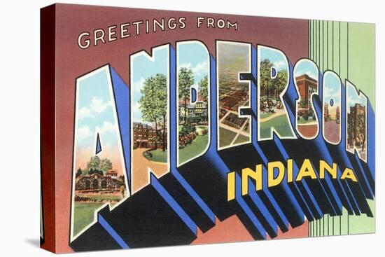 Greetings from Anderson, Indiana-null-Stretched Canvas