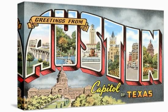 Greetings from Austin, Capitol of Texas-null-Premier Image Canvas