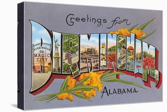 Greetings from Birmingham, Alabama-null-Stretched Canvas