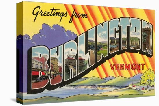 Greetings from Burlington, Vermont-null-Stretched Canvas