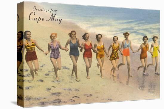 Greetings from Cape May, New Jersey, Bathing Beauties-null-Stretched Canvas