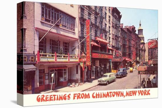 Greetings from Chinatown, New York-null-Stretched Canvas