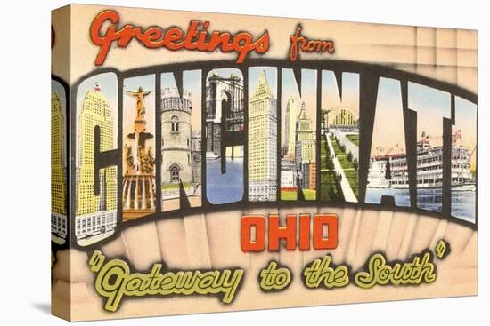 Greetings from Cincinnati, Ohio-null-Stretched Canvas