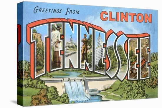 Greetings from Clintonm Tennessee-null-Stretched Canvas