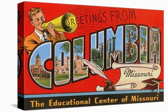 Greetings from Columbia, Missouri-null-Stretched Canvas