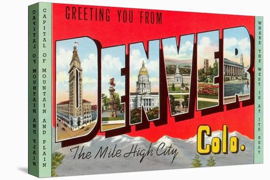 Greetings from Denver, Colorado-null-Stretched Canvas