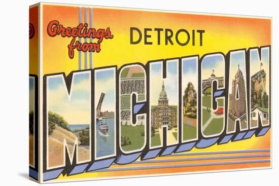 Greetings from Detroit, Michigan-null-Stretched Canvas