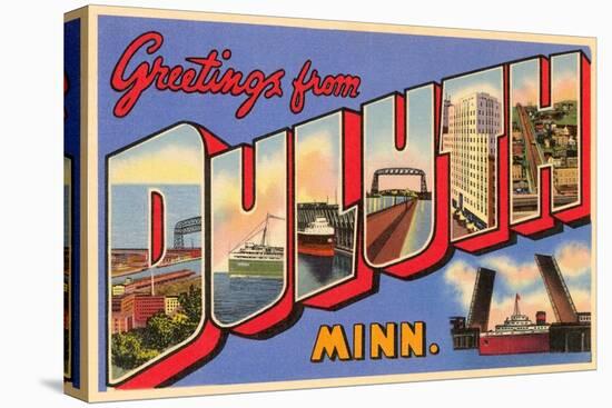 Greetings from Duluth, Minnesota-null-Stretched Canvas
