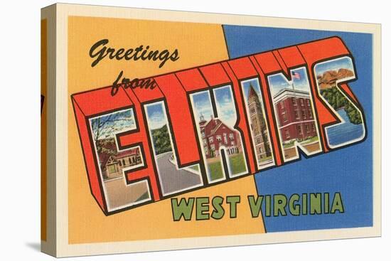 Greetings from Elkins, West Virginia-null-Stretched Canvas