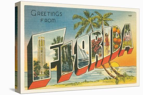 Greetings from Florida v2-Wild Apple Portfolio-Stretched Canvas