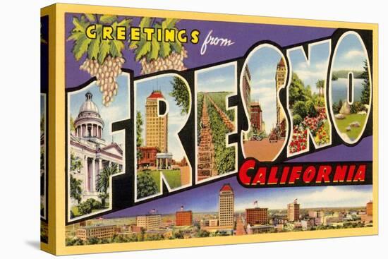 Greetings from Fresno, California-null-Stretched Canvas