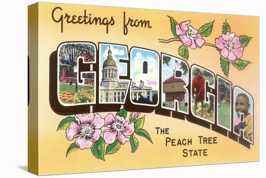 Greetings from Georgia, the Peach Tree State-null-Premier Image Canvas