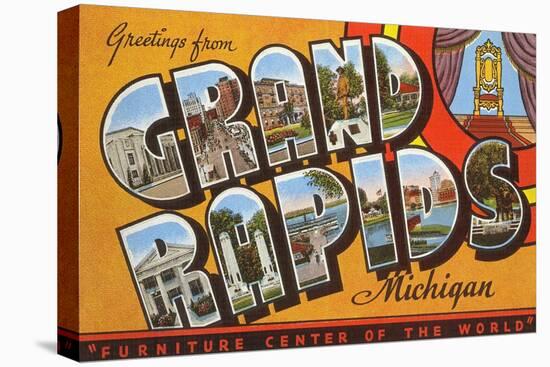 Greetings from Grand Rapids, Michigan-null-Stretched Canvas