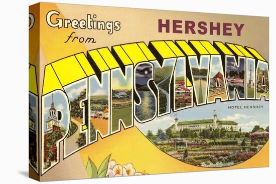 Greetings from Hershey, Pennsylvania-null-Stretched Canvas