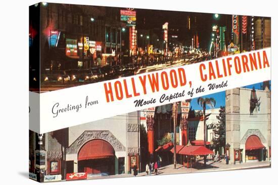 Greetings from Hollywood, California-null-Stretched Canvas