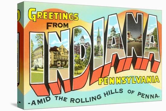 Greetings from Indiana, Pennsylvania-null-Stretched Canvas