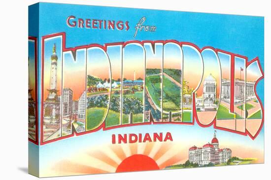 Greetings from Indianapolis, Indiana-null-Stretched Canvas