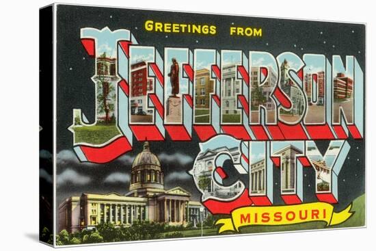 Greetings from Jefferson City, Missouri-null-Stretched Canvas